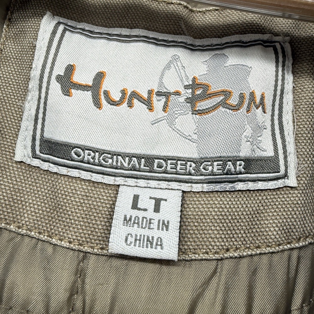 Hunt Bum Men's LT Tall Field Jacket Canvas Quilted Hunting Coat Removable Collar - Picture 7 of 15